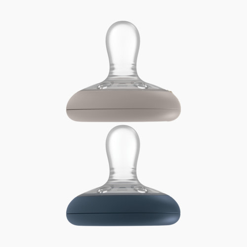 Tommee Tippee Closer To Nature Breast-Like Pacifier - Slate & Cedar, 0-6 Months, 2