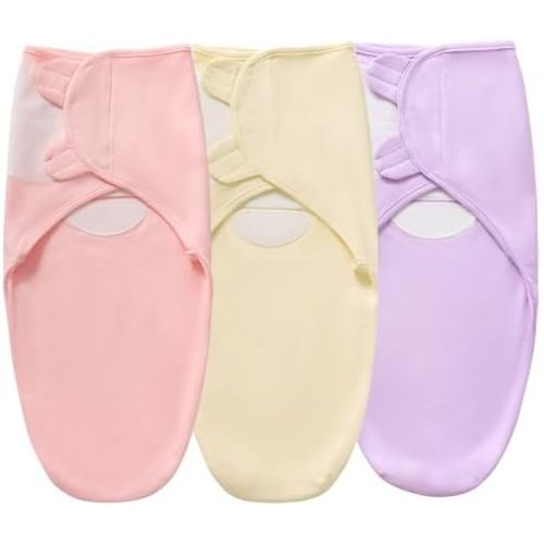 Baby Swaddle Blanket for Boys Girls, 3 Pack Infant Sleep Sacks, 0-6 Months Cotton Newborn Sleeping Bag