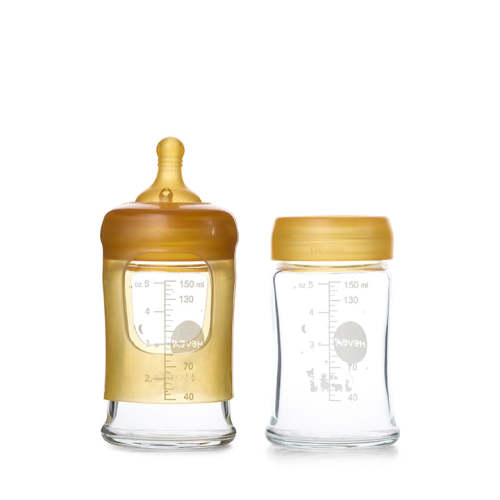 Wide Neck Baby Glass Bottles Two-Pack - 150ml/5oz
