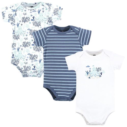 Hudson Baby Baby Boys Cotton Bodysuits 3-pack