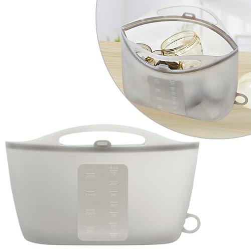 Spidfee Silicone Microwave Steam Sterilizer Bag for Baby Reusable Quick Sterilizing Bag for Bottles Breast Pump Parts Toddler Accessories Great for Travel - 2000ml Grey