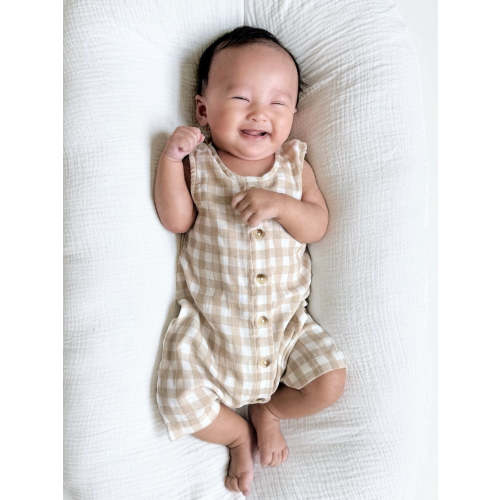 Tan Gingham / Organic Bay Shortie