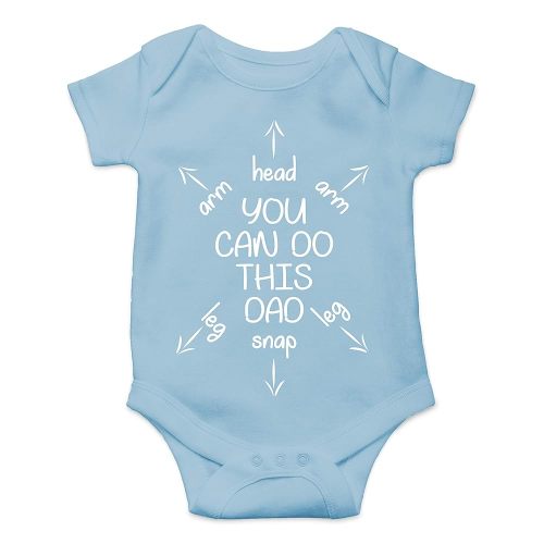 You Can Do This Dad - Funny Baby Essentials Bodysuit - Cute Baby Girl Clothes Newborn Boy Outfit (Newborn, Light Blue)