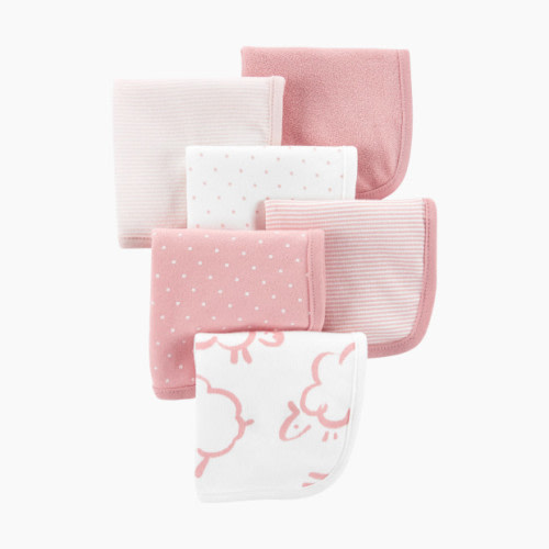 Carter's Washcloths (6-Pack) - Sheep/Pink/Hearts