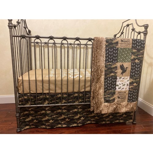 Woodland Crib Bedding, Baby Boy Crib Bedding, Ducks, Trucks, Bucks, Camo