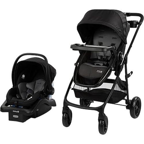 Safety 1st Grow and Go Flex 8-in-1 Car Seat Stroller Combo, Baby Stroller Travel Systems for Infants 4-30 lbs, Stroller and Carseat Combo Set, Night Rider