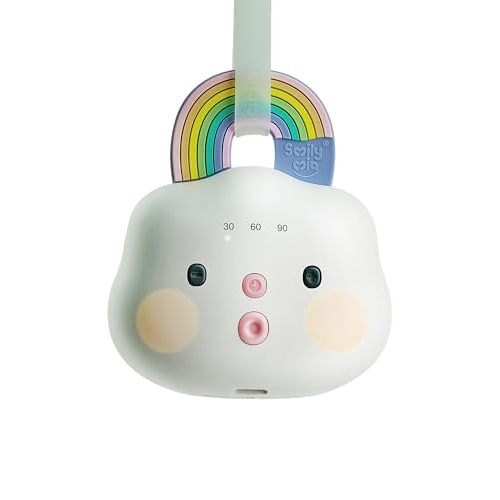 Smily Mia Portable Sound Machine for Babies |White Noise Machine Baby| Sleep Soother |14 Soothing Sounds | Shush | Travel | Registry Gift | Baby Shower | New Born Essentials, Attach to Stroller/Crib