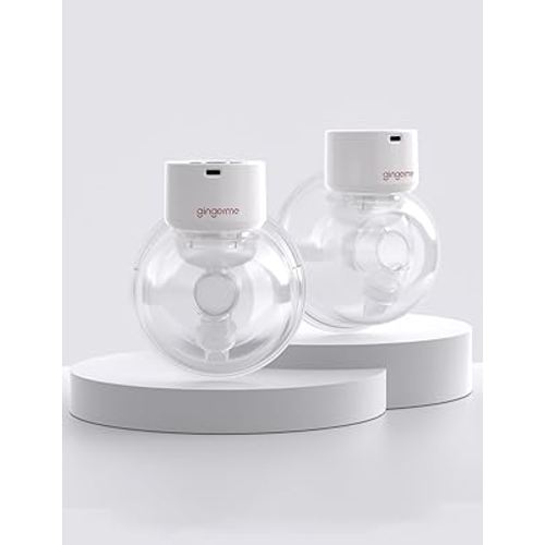 Wearable Breast Pump Hands-Free, Portable Electric Breast Pump with 5 Size Soft Fit Flange, 4 Model & 9 Level, 16-22 mm, 2 Pack White