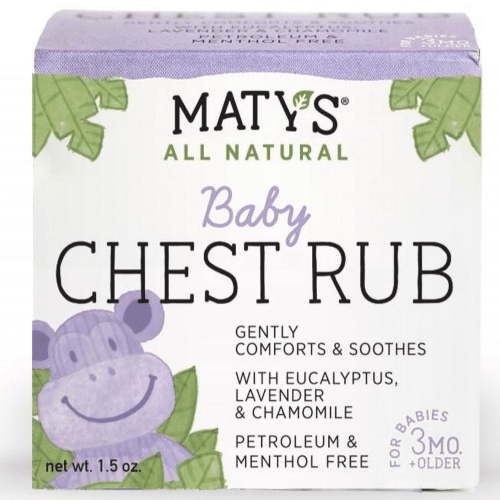 Maty's All Natural Baby Chest Rub, Soothing & Drug-Free Baby Sleep Aid, 1.5 oz