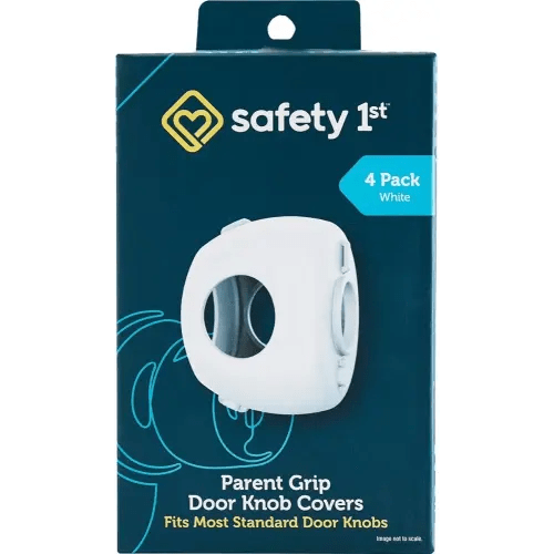 Safety 1st Parent Grip Door Knob Covers, White, One Size,4 Count (Pack of 1) (HS3260600), Packaging may vary