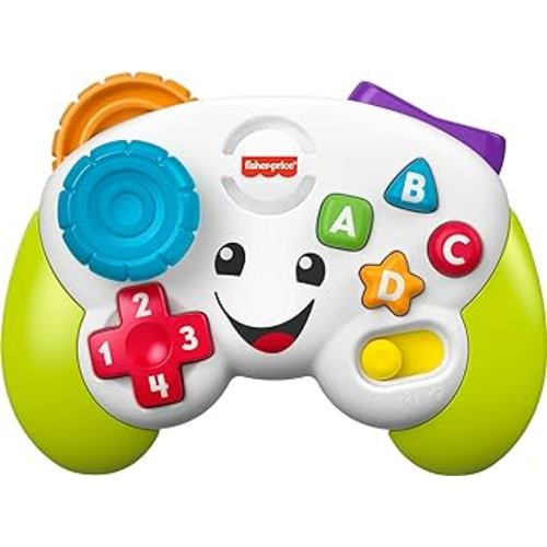 Fisher-Price Laugh & Learn Baby & Toddler Toy, Game & Learn Controller Pretend Video Game with Music & Lights for Ages 6+ Months​