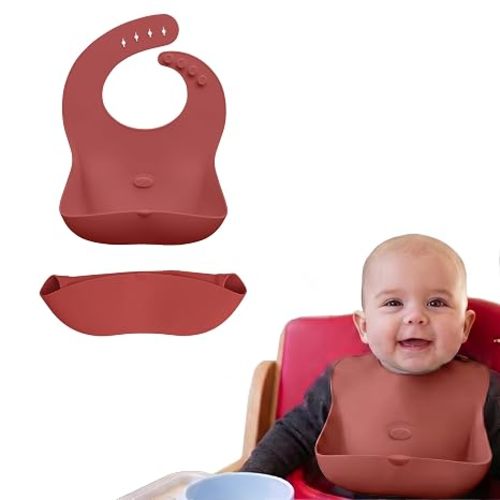 Abiie Ruby Wrapp Waterproof Silicone Bibs for Babies & Toddlers