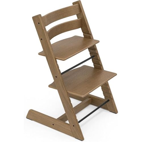Stokke Tripp Trapp Chair, Oak Brown - Adjustable, Convertible Chair for Toddlers, Children & Adults - Comfortable & Ergonomic - Made with Oak Wood