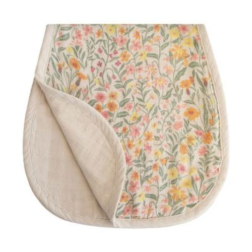 Mushie Organic Cotton Muslin Burp Cloth - 2pk - Pastel Blooms