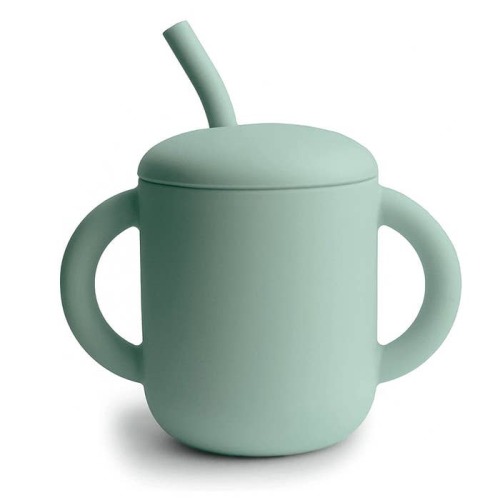 Silicone Training Cup + Straw