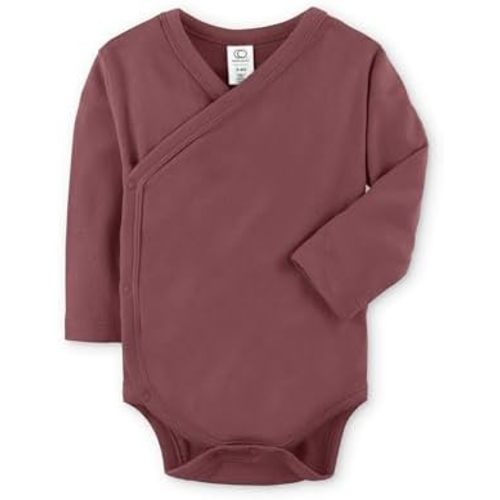Colored Organics Baby Organic Cotton Kimono Bodysuit - Long Sleeve Infant Side Snap One Piece