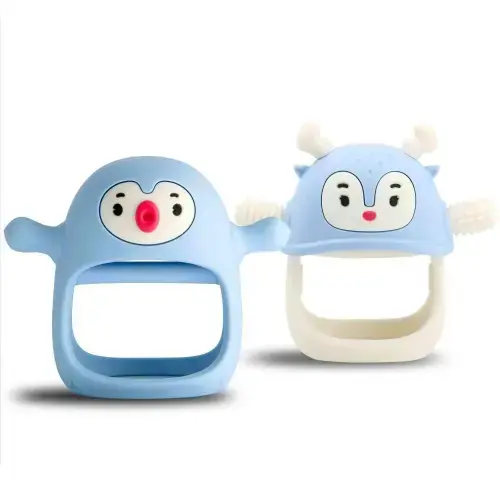 Baby Teething Toy 2 in 1 value pack: Penguin*1+Reindeer*1