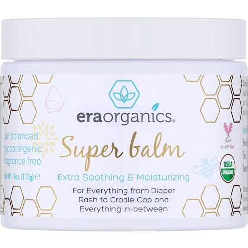 Era Organics Healing Ointment for Babies - USDA Certified Organic Natural Gentle Moisturizer for Sensitive Skin Prone To Baby Eczema, Cradle Cap (Infant Seborrheic Dermatitis), Rashes & Hives (4 oz.)