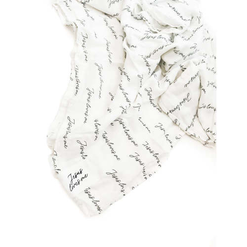 Jesus Loves Me Black & White Swaddle Blanket – OUR HOUSE ABOVE