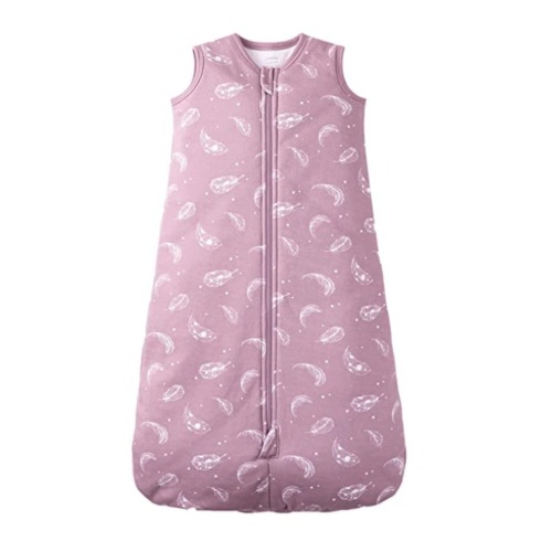 100% Organic Cotton 2.5tog Sleep Sack - Mauve Feather