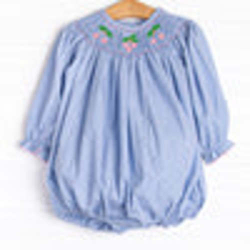9 Months Royal Ann Bunch Smocked Bubble, Blue – Stitchy Fish