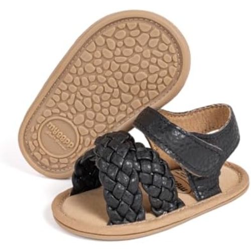 Babelvit Infant Baby Girl Boy Sandals Comfort Premium Summer Outdoor Casual Beach Shoes with Flower Bowknot Anti Slip Rubber Sole Newborn Toddler Prewalker First Walking Shoes