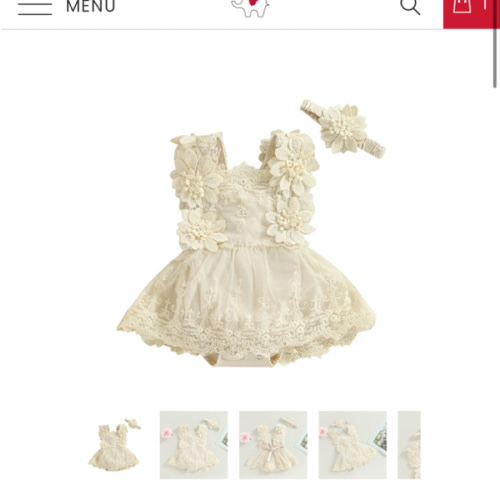 PERSEPHONE Crochet & Lace Romper with Headband - Hazel & Bo