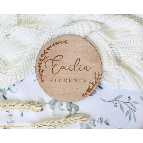 Baby Arrival Sign  Hello My Name is Sign L Engraved Baby Name - Etsy