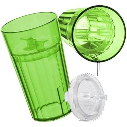 Reflo Smart Cup (Green 1-Pack) Open Training Cup, Toddler Cup, No Suction 6oz, 360 Control-Flow, USA MADE Premium High-Impact Plastic
