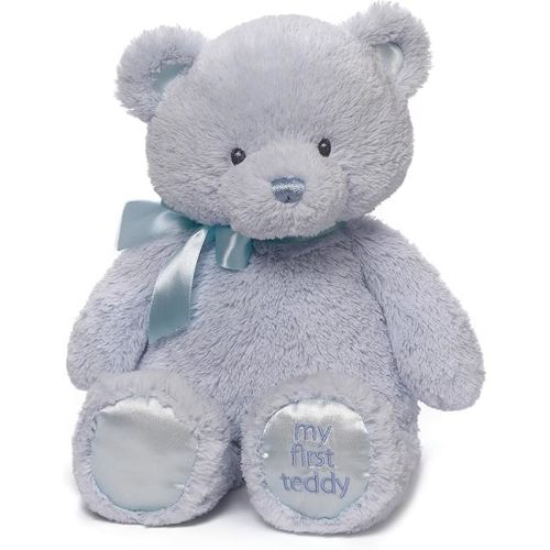 GUND Baby, My First Teddy Bear, Ultra Soft Animal Plush Toy for Babies and Newborns, Blue, 15”