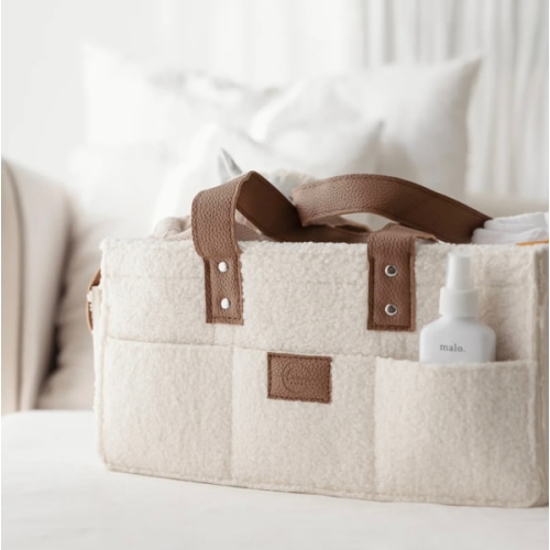 Nappy Caddy- Snow Tan- Large Side Pocket