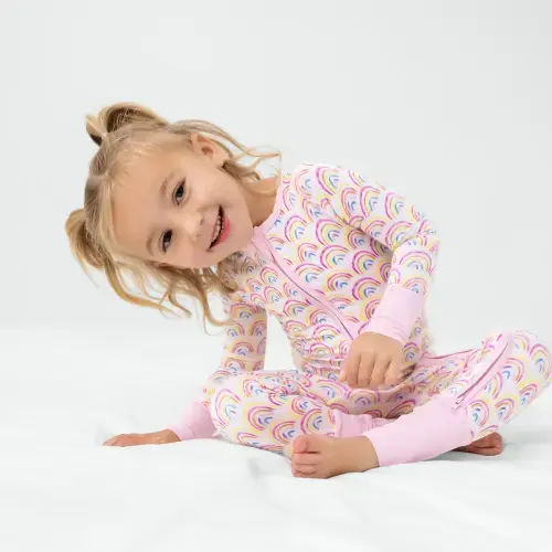 Pastel Rainbows Zippy - Little Sleepies