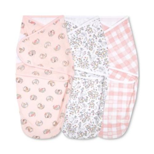 Baby Girls Disney Princesses Wrap Swaddles, Pack of 3