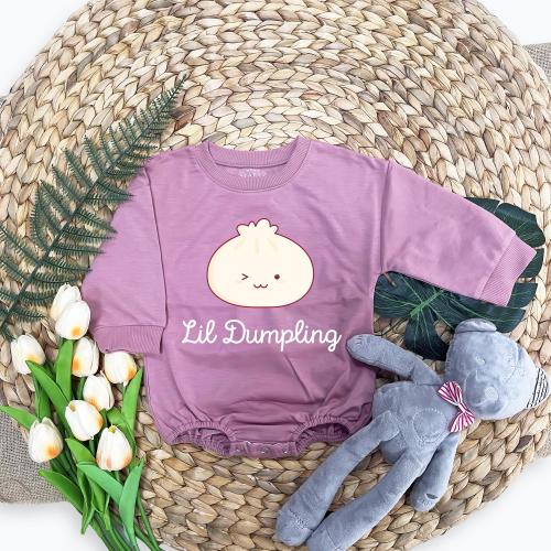 Lil Dumpling baby romper, Little Dumpling Bodysuit, Baby Clothes, Vegan Baby Outfit, Cute Baby Costume, Food Baby Gift, Baby Shower Gift