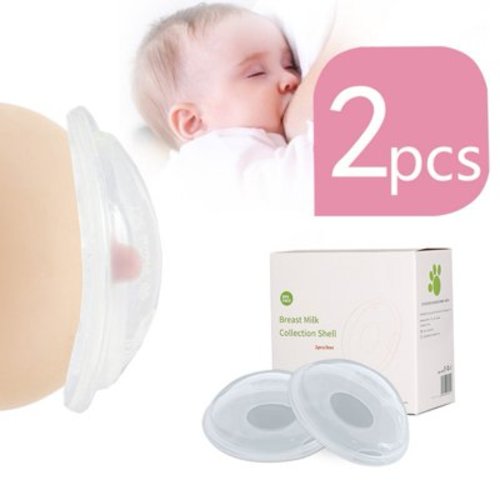 Woonny Catch Breast Milk Collection Cups,2 Pack BPA Free Breast Shield Nursing Cups Protect Sore Nipples Breast Milk Collection Shells