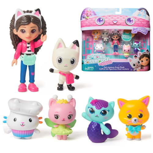 Gabby's Dollhouse: The Movie Cat-venture Crew 11 Piece Collectible Figure Pack for Ages 3 and up