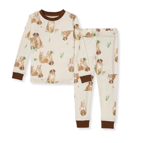 Burt's Bees Baby Boys' 2-Piece Long Sleeve Tee and Pants Organic Cotton Pajama Set