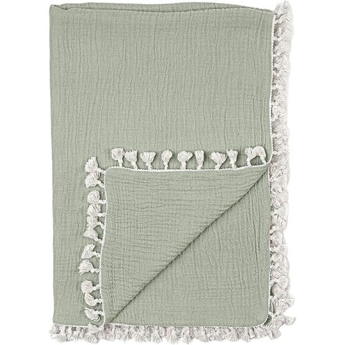 Crane Baby Green Muslin Baby Blanket - Fern Green