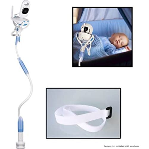 | Universal Baby Monitor Holder with Velcro Strap | Flexible Baby Camera Mount Shelf | No Drilling | A Safer Monitor Stand for Your Baby