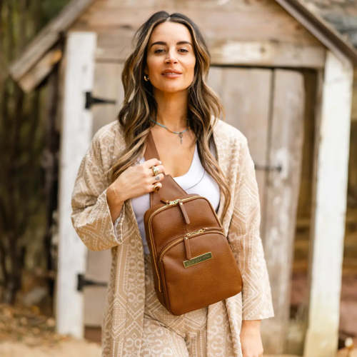 Criss-Cross Sling Backpack | Cedar – Petunia Pickle Bottom