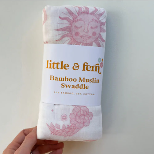 Muslin Swaddle | Celestial Pink – Little and Fern