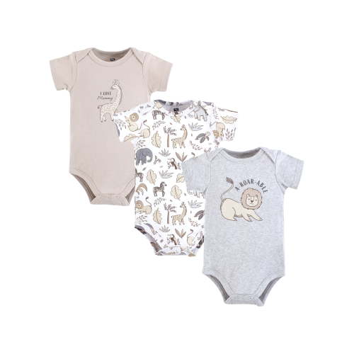 Hudson Baby Bodysuits, 3-Pack, Newborn-18 Months