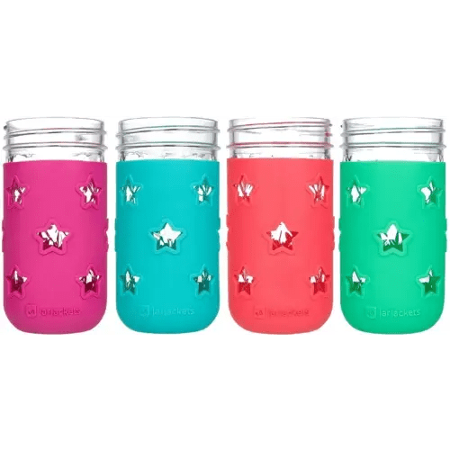 JarJackets Silicone Mason Jar Protector Sleeve - Fits 64oz Mason Jars (1,  Berry)