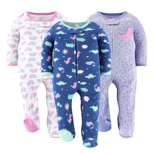 The Peanutshell Baby Girl Sleepers, Sleep and Play Footed Baby Pajamas Girls, Infant Clothes, Newborn, 0-3, 3-6, 6-9 Months