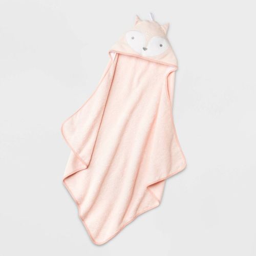 Baby Fox Hooded Bath Towel - Cloud Island™ Pink