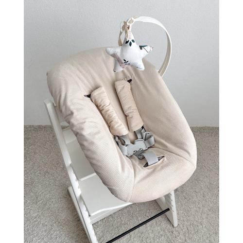 Handmade Cover Compatible with Stokke® Tripp Trapp Newborn Set | Baby High Chair Seat Pad | Removable Cover | Christmas Gift Idea