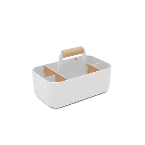 Lalo The Caddy - Multi-Purpose Storage Solution with Removable Dividers, Perfect as a Diaper Caddy, Bath Time Organizer & Art Caddy, BPA-Free, Multiple Compartments - Coconut
