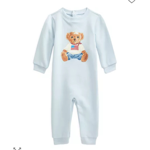 Polo Unisex Polo Bear Fleece Coverall - Baby