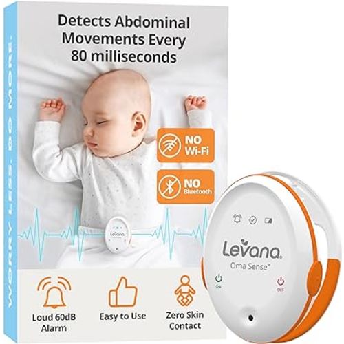 Levana Oma Sense Portable Baby Breathing Movement Monitor with Vibrations and Audible Alerts Designed to Stimulate Baby and Alert Parents