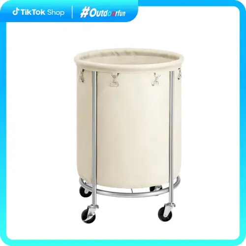 【Outdoorfun】SONGMICS HOME Laundry Basket with Wheels, Rollin - TikTok Shop